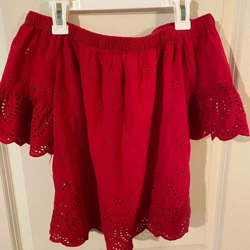 Red Off the shoulder top